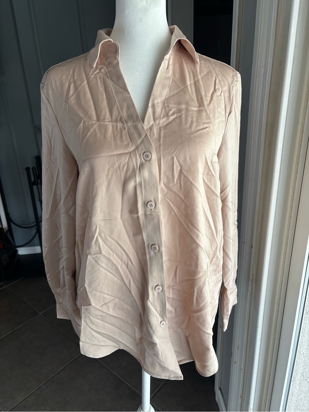 HALARA Dusty Blush Button-Down Shirt